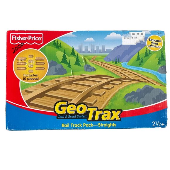 GeoTrax G6171 Rail Track Pack Straights 10 Piece Tan Track Expansion Replacement - Picture 2 of 6